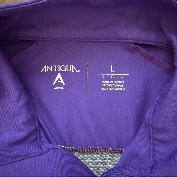 Antigua Large Purple, Black & White 1/2 Zip Pullover - Picture 2 of 7